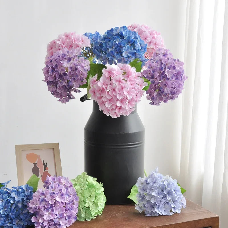 branche d'hortensia artificielle pour décoration intérieure et bureau - vue 3 sur 12
