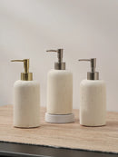 Ahunderjiaz Wabi-Sabi Style Push Bottle, Marble Shower Gel Dispenser Bottle, Light Luxury Bathroom Tabletop Decoration, Home Dec
