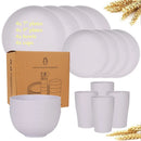 service de table paille de blé écologique camping