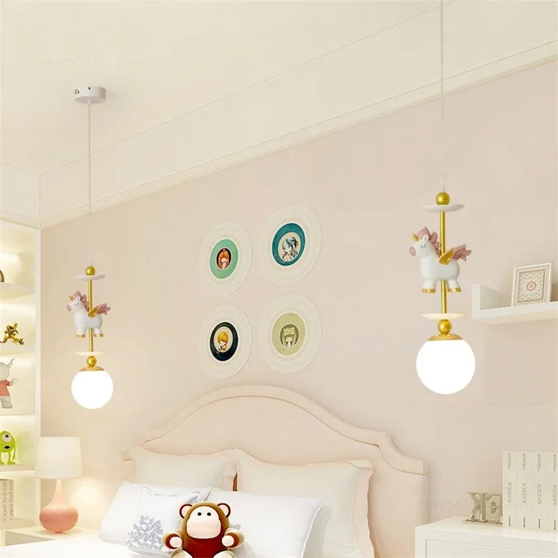 suspension à led créative style nordique pour chambre enfant - vue 7 sur 12