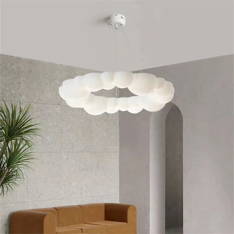 Plafonnier LED en forme de nuage au design nordique moderne - vue 5 sur 8