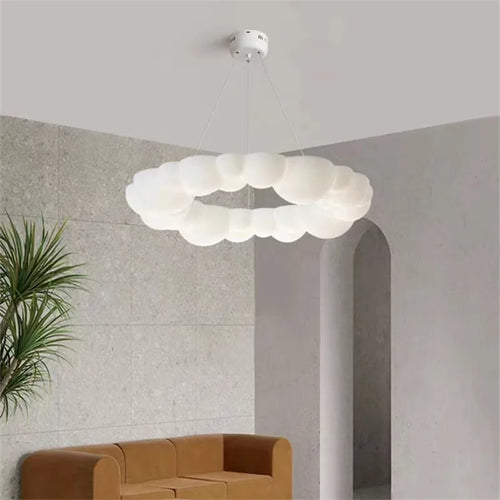 plafonnier led moderne design nordique en forme de nuage - vue 5 sur 8
