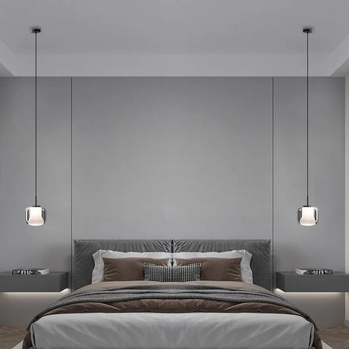 Suspension LED moderne en verre gris fumé à trois têtes - vue 4 sur 11