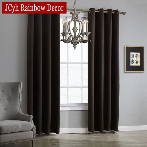 Rideau occultant moderne pour salon chambre tissu uni