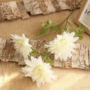 lot de 4 branches de dahlia artificielles en soie décoratives