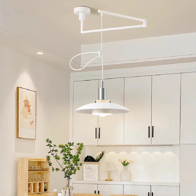 lustre minimaliste extensible rotatif avec bras pivotant pliable - vue 5 sur 13