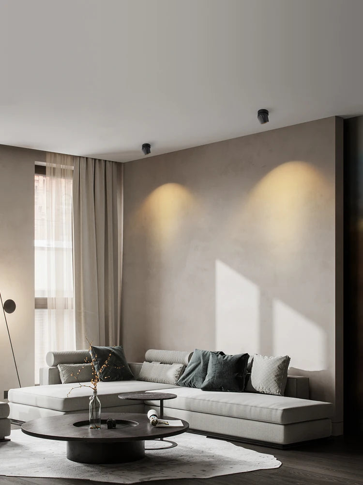 led projecteurs montés en surface downlight aluminium rond - vue 3 sur 7