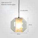 Natural marble glass chandelier modern minimalist decorative
