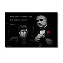 Black and White Movie Scarface and Godfather Canvas Painting Tony Montana , Don Vito Corleone Quotes Posters Pictures Home Decor