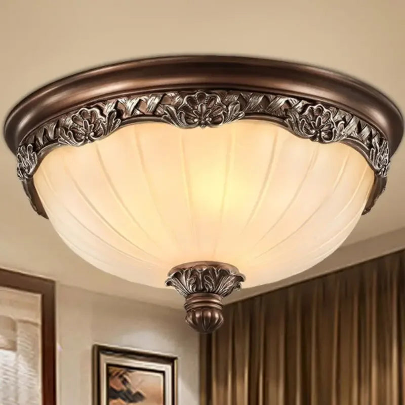 lampes de plafond led rondes design rétro en résine européenne