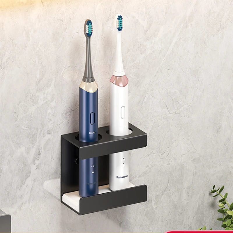 Aluminum Wall Mount Electric Toothbrush Holder for Bathroom, Shower, Toothbrush Hanger Brush Stand, Hanger Bathroom Organizer - vue 14 sur 16