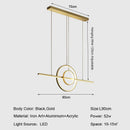 lustre led nordique simple moderne pour décoration intérieure
