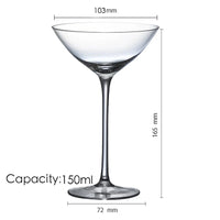 Verre cocktail design artistique margarita champagne verre pied