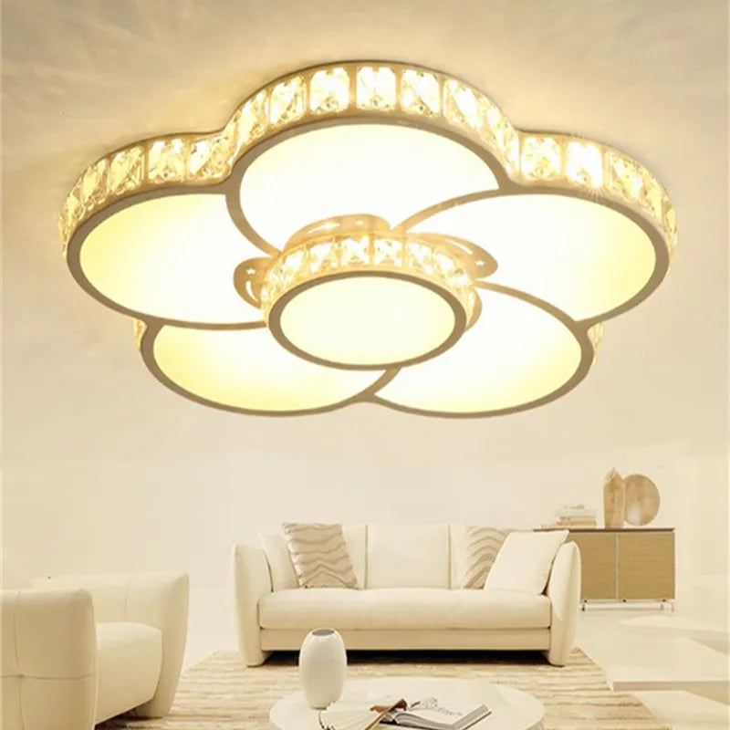 plafonnier led design moderne simple éclairage décoratif fleur chaude romantique - vue 6 sur 9