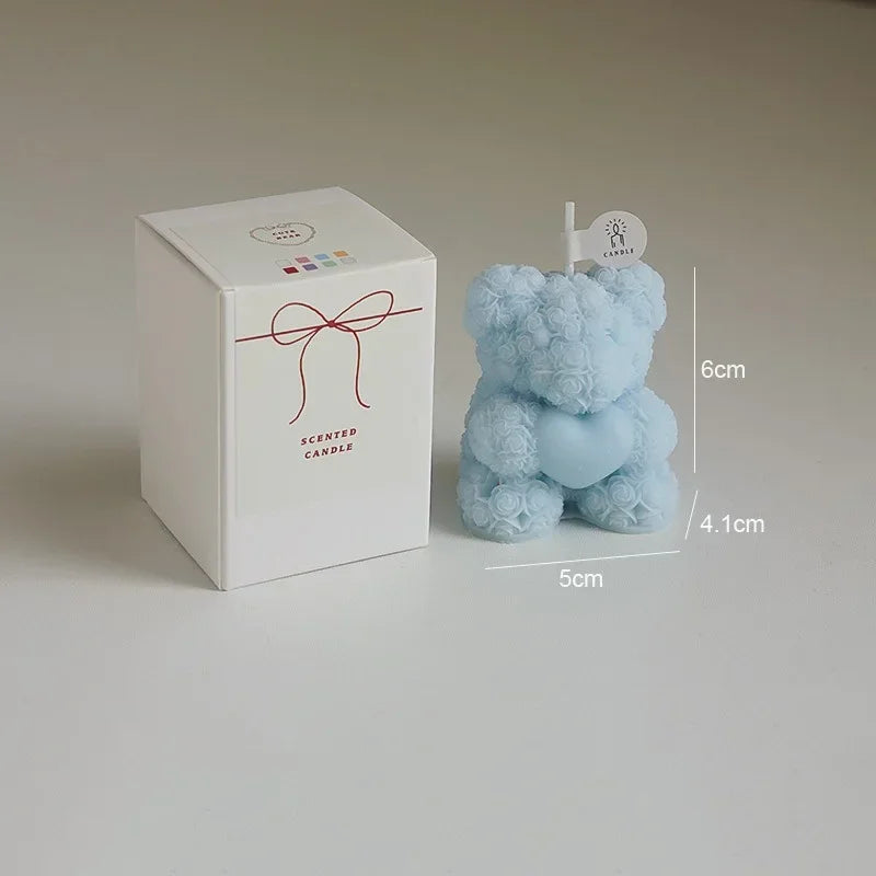 bougie ours en cire de soja parfumée pour détente - vue 10 sur 13