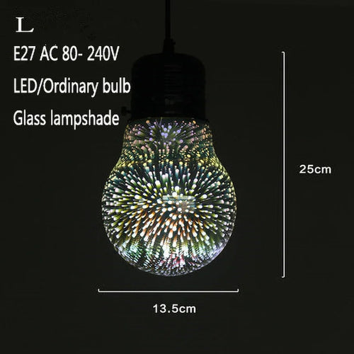 Coloured glass pendant light for modern and festive decoration - vue 24 sur 23