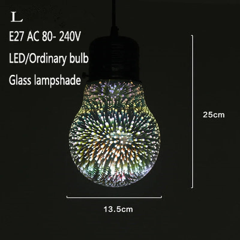 Coloured glass pendant light for modern and festive decoration - vue 23 sur 23