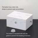 1pc Marble Effect Resin Toothbrush Holder, Luxury Nordic Style Toothbrush Stand, Multi-Compartment Bathroom Organizer, Elegant