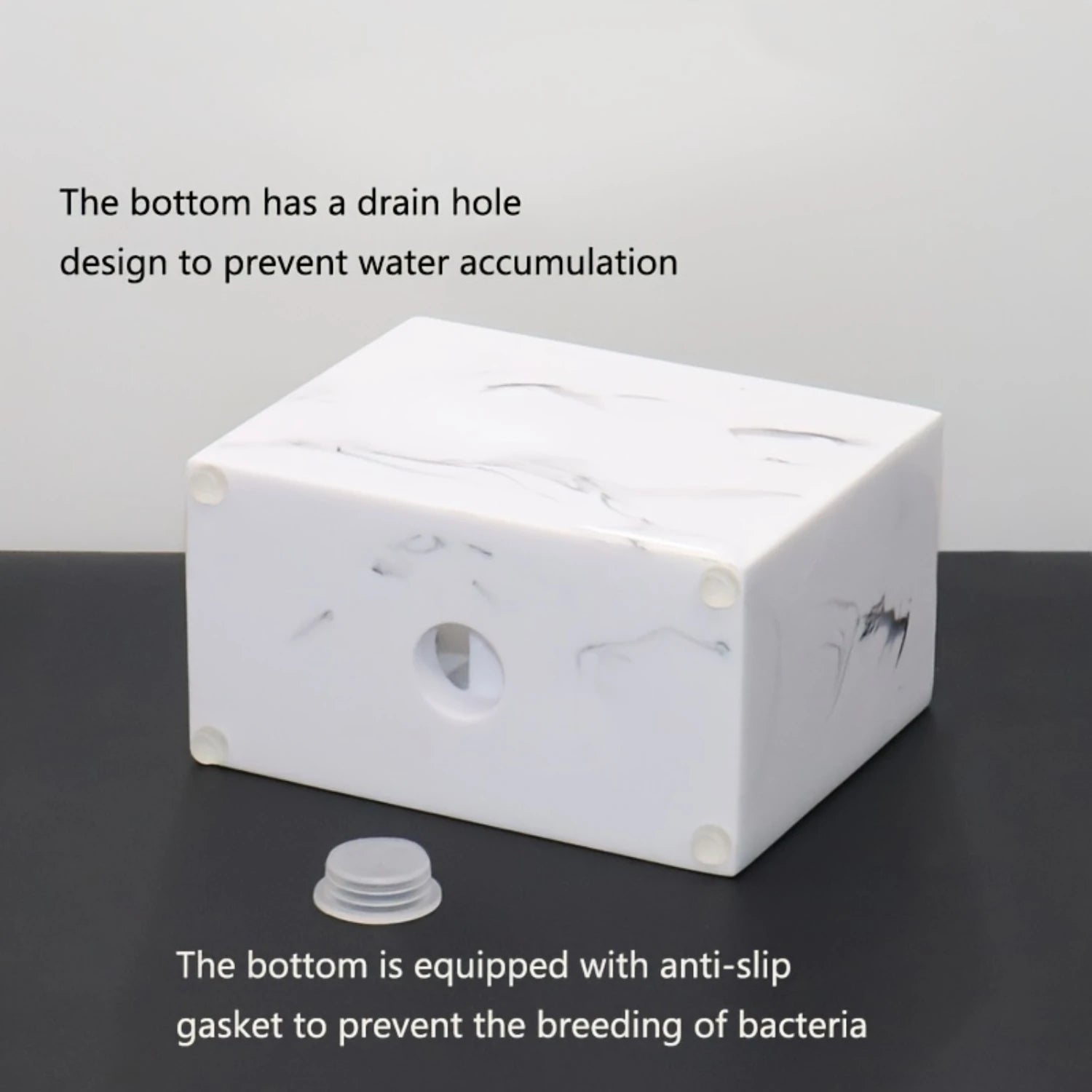 1pc Marble Effect Resin Toothbrush Holder, Luxury Nordic Style Toothbrush Stand, Multi-Compartment Bathroom Organizer, Elegant - vue 5 sur 9
