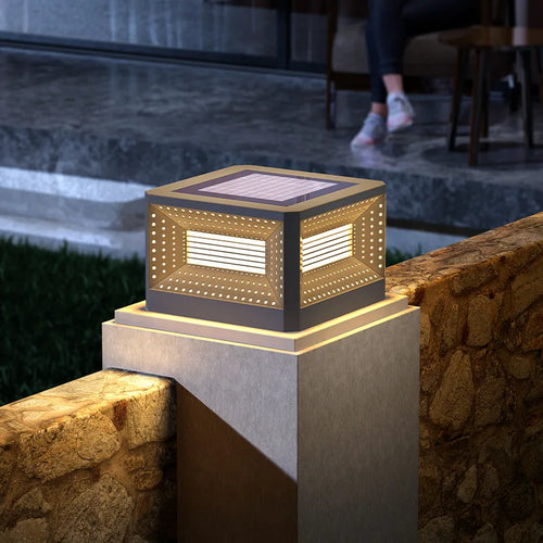 lampe de pelouse solaire moderne pour éclairage extérieur