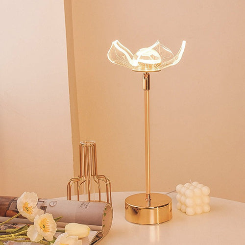 Lampe à poser style vintage LED en métal doré Anila - vue 5 sur 11