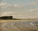 Vintage Mediterranean coastal seascape oil painting wall art
