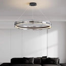 Minimalist decorative striped glass chandelier for interiors