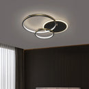 Modern minimalist gold LED ceiling light for indoor and outdoor use