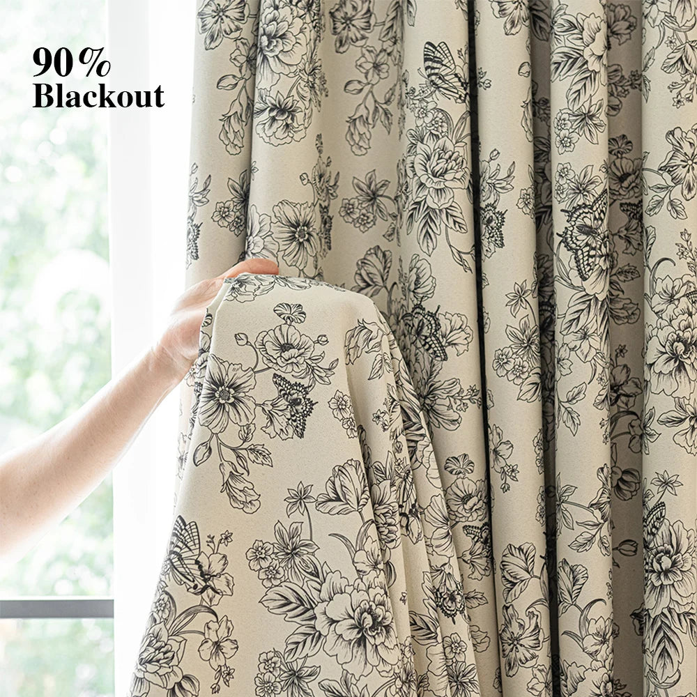 Rideau occultant à motifs imprimés pour salon chambre - vue 2 sur 7