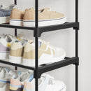 SONGMICS 3-Tier Shoe Rack, Shoe Storage Organizer, Set of 2 Metal Storage Rack, Stackable Shoe Shelf, for Hallway, Living Room
