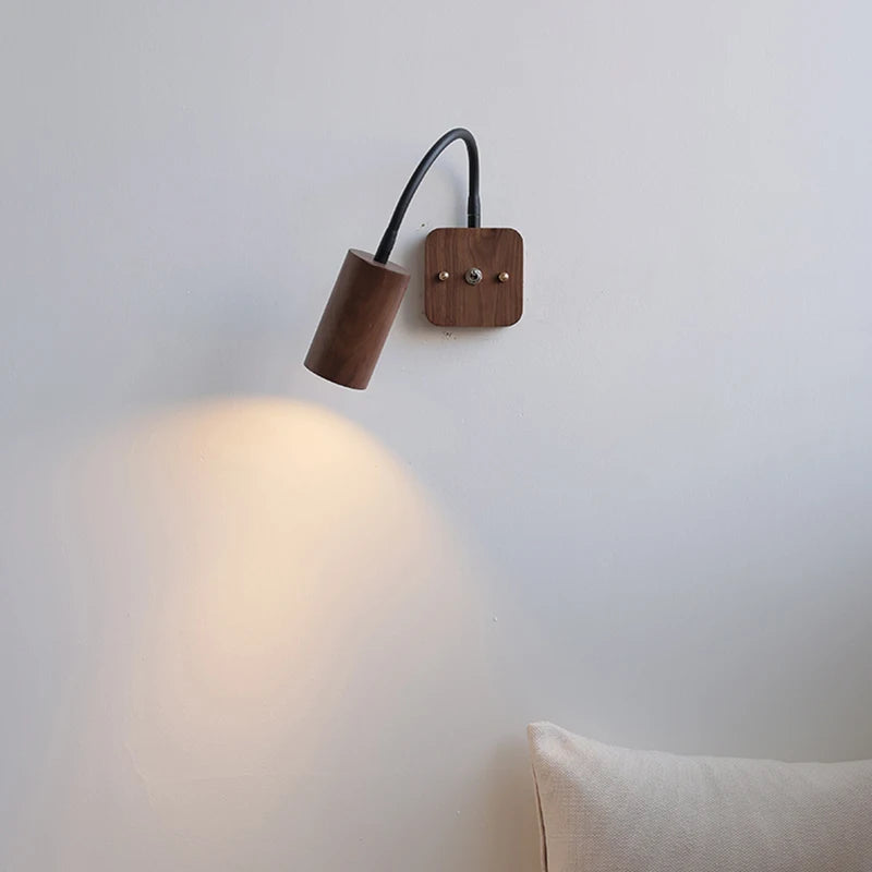 applique murale en bois de noyer rotative pour décoration intérieure - vue 5 sur 6