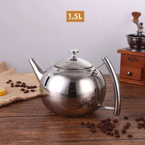 Théière acier inoxydable avec infuseur style moderne cuisine