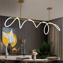 Minimalist designer chandelier for bar and dining space decor