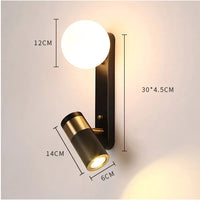 Modern minimalist nordic style rotating LED wall light