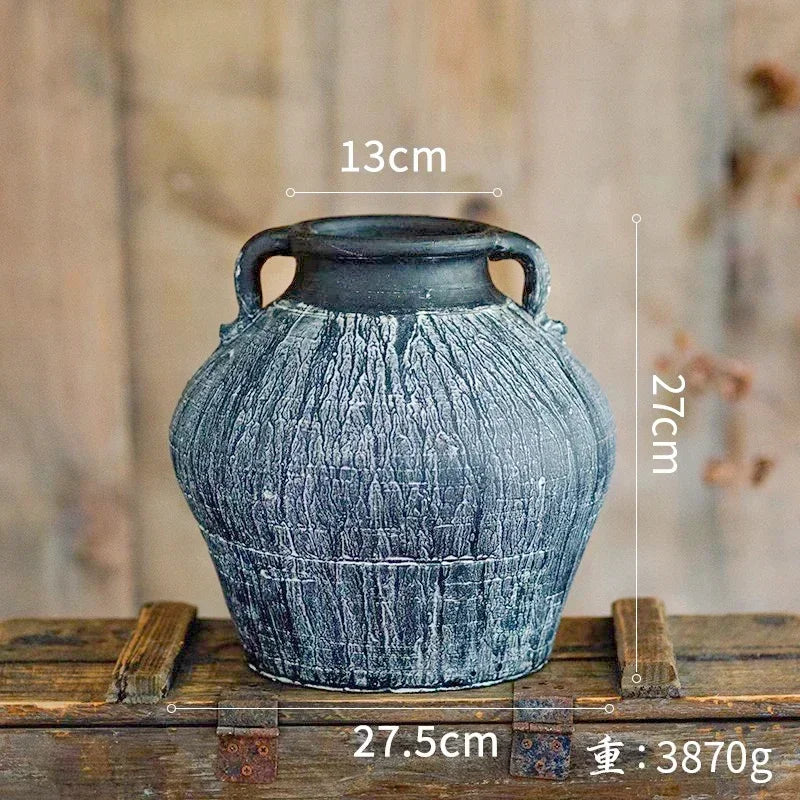 jardinières en poterie rustiques pour décoration intérieure et extérieure