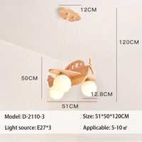 lustre moderne en bois fait à la main pour enfant