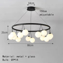 lustre moderne en verre éclairage suspendu réglable design élégant