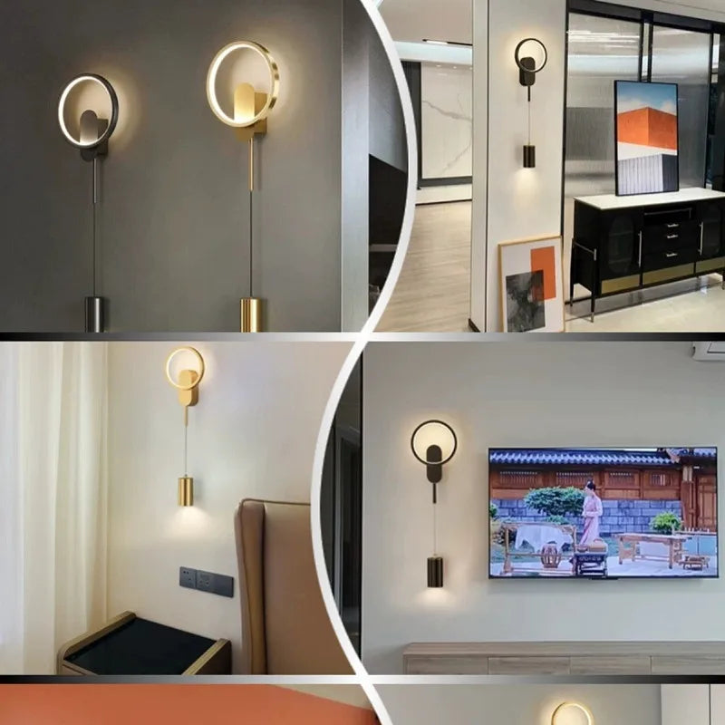 applique murale moderne à led luminaire suspendu décoratif et idéal - vue 7 sur 9
