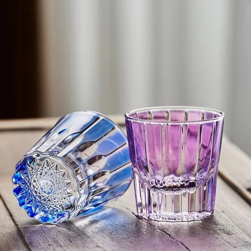 Verre whisky cocktail stries verticales design cristal 200ml - vue 2 sur 15