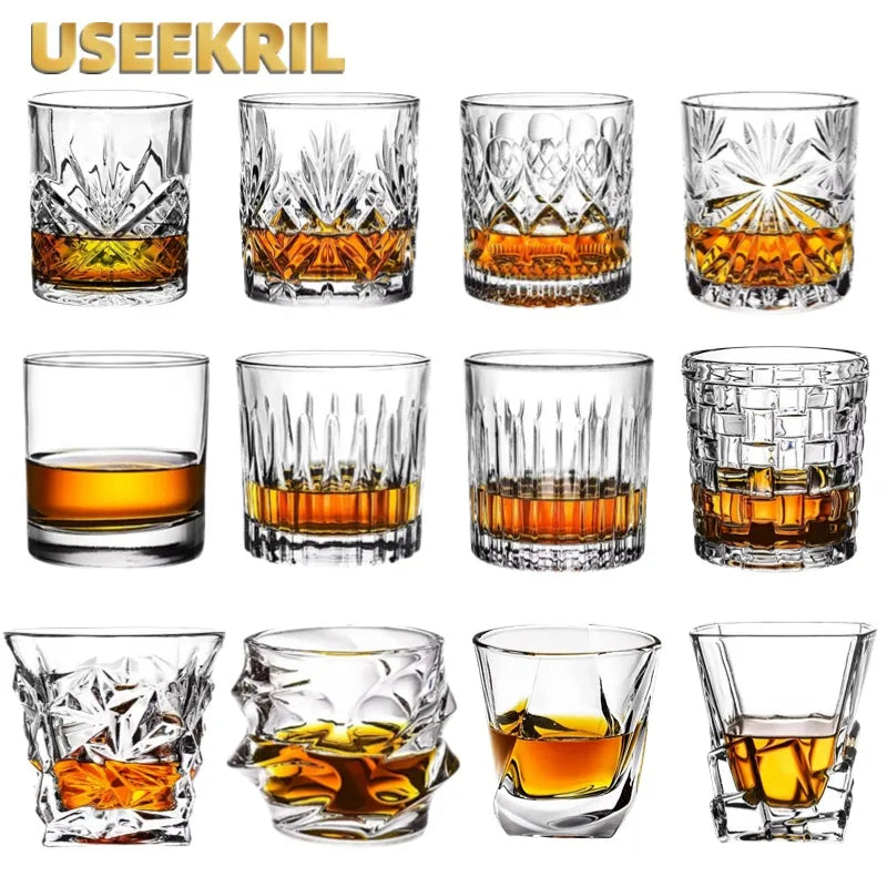 Verres whisky old fashioned gravés motif décoratif
