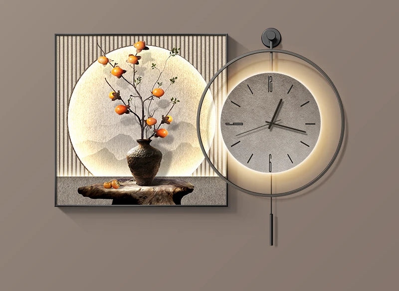 horloge murale grande taille design classique en métal moderne - vue 9 sur 11