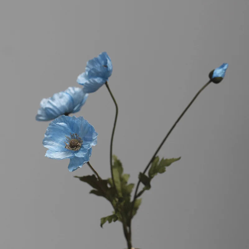 fleur artificielle coquelicot pour décoration de fête et jardin - vue 7 sur 18