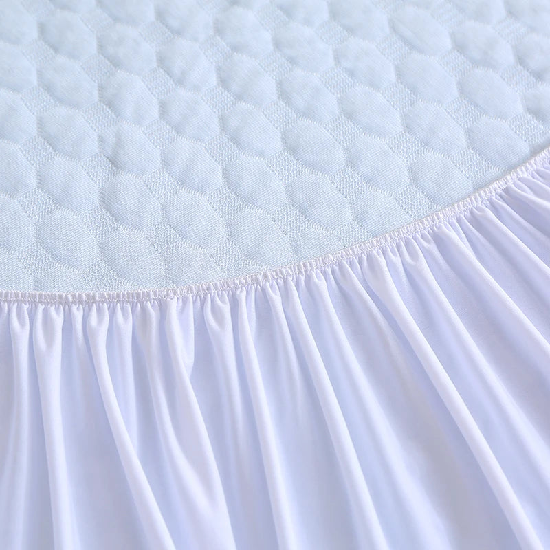 EU Size 35% Bamboo Fiber 65% Polyester , cooling feeling , 30cm Protective Height, Mattress Pad Protector - vue 6 sur 7