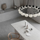 Minimalist glass chandelier for elegant interior decoration