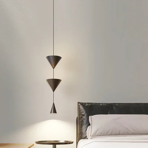 SANDYHA minimaliste noir blanc chevet suspension moderne Restaurant maison Led salon salle à manger Bar comptoir lampe conique - vue 2 sur 8