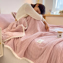 Plaid polaire doux tricoté pour canapé et chambre