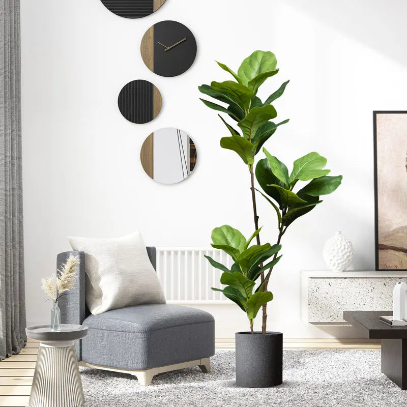 grand arbre artificiel ficus plante tropicale pour décoration intérieure extérieure - vue 2 sur 6