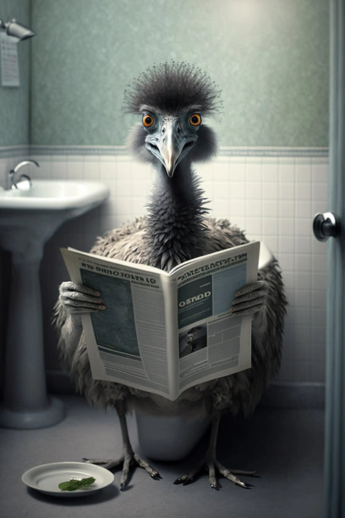 décoration murale humoristique animaux sur les toilettes