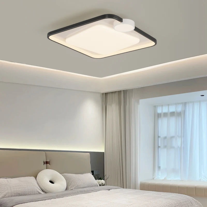 Plafonniers carrés ronds simples chambre LED éclairage intérieur moderne couloir nordique étude cuisine salle à manger lumière - vue 3 sur 12