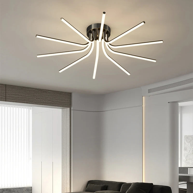 Plafonnier LED en cuivre au design moderne - vue 5 sur 12